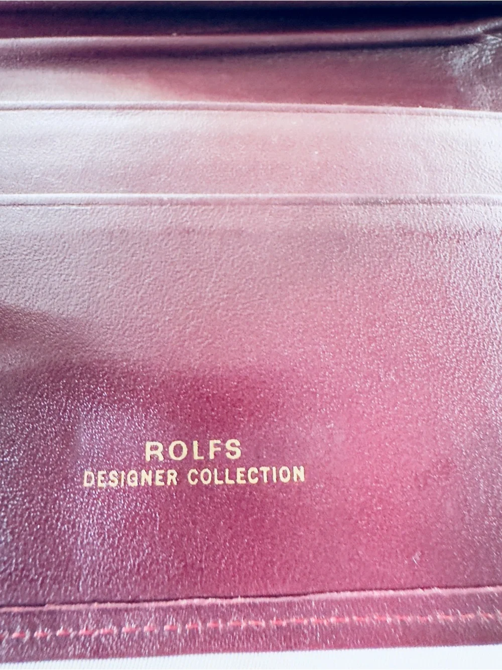 Rolfs Designer Collection Burgundy Leather Wallet Organizer Vintage